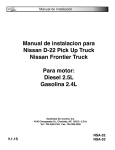 Manual de instalacion para Nissan D-22 Pick Up Truck - sac