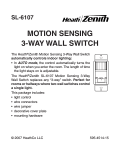 Motion SenSing 3-Way WaLL SWitch