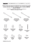 Instrucciones de juego de instalación por encima de la cama y tubo