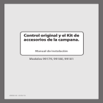 Control original y el Kit de accesorios de la campana