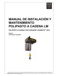 manual de instalación y mantenimiento polipasto a cadena lm