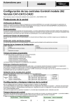 NOMBRE Configuración de las centrales Controll modelo 202