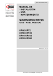 Manual Quemadores Mixtos - CIR | Acondicionamiento Térmico