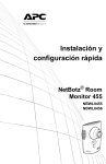 Manual de instalación y configuración rápida del NetBotz 455