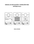 MANUAL DE INSTALACIÓN Y OPERACIÓN PARA SISTEMAS VILLA