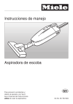 Instrucciones de manejo Aspiradora de escoba