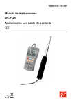 Manual de instrucciones RS-1340 Anemómetro con cable de corriente