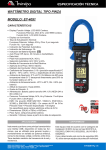 WATTÍMETRO DIGITAL TIPO PINZA MODELO: ET-4091