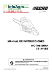 MANUAL DE INSTRUCCIONES MOTOSIERRA CS-310ES