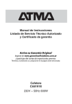 W008 zH05 ~ V032 Manual de Instrucciones Listado de Servicio