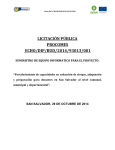 LICITACIÓN PÚBLICA PROCOMES ECHO/DIP/BUD/2014/93013/001