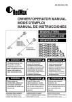 owner / operator manual mode d`emploi manual de instrucciones