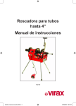 Roscadora para tubos hasta 4" Manual de instrucciones