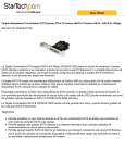 Tarjeta Adaptadora Controladora PCI Express PCIe 2 Puertos