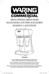 WDM360 Triple Head Drink Mixer Instruction Manual