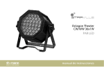 Octagon Theater CW/WW 36x1W PAR LED manual de instrucciones