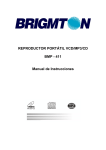 REPRODUCTOR PORTÁTIL VCD/MP3/CD BMP - 411