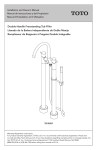 Double-Handle Freestanding Tub Filler Llenado de la Bañera