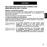 español relojes analógicos de cuarzo con indicador de día y fecha