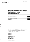 FM/AM Compact Disc Player Autoestéreo para disco compacto