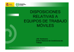 Disposiciones relativas a equipos de trabajo móviles