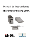 Manual de instrucciones Micromotor Strong 209A