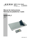 Manual de instrucciones Balanzas de plataforma / suelo KERN EOS_F