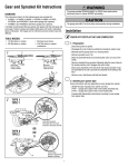 Installation Gear and Sprocket Kit Instructions