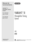 2702000-2702001-VARIANT II Hemoglobin Testing - BIO-RAD