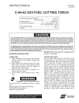 c-84-42 oxy-fuel cutting torch caution warning