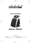 Modelo: TM2020 Termoventilador
