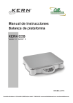 Manual de instrucciones Balanza de plataforma