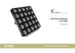 LED Matrix Blinder 5x5 DMX cegador manual de instrucciones