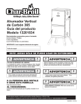 Modelo 13201834 Guía del producto Ahumador Vertical de Carbón