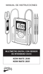 MANUAL DE INSTRUCCIONES KEW MATE 2000 KEW MATE 2001