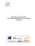 especificación técnica:celdas secundarias de distribución