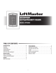 programming - LiftMaster