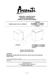 freezer / congelador instruction manual manual de instrucciones