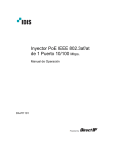 Inyector PoE IEEE 802.3af/at de 1 Puerto 10/100 Mbps.