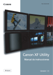 Manual Canon XF Utility 1.3.1 para Windows