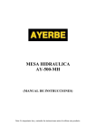 MESA HIDRAULICA AY-500-MH