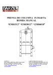 PRENSA DE COLUMNA 15-30-60 Tn BOMBA