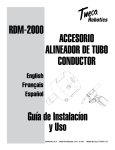 Accesorio AlineAdor de tubo conductor Guía de instalacíon y uso