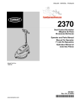 tennant 2370 operator and parts manual na