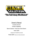 Owner`s Manual - Bench Solution