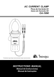 AC CURRENT CLAMP INSTRUCTIONS MANUAL CA-1000