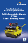Rodillo Compactador Vibrador RCV 900 Partida Eléctrica