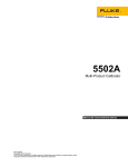 Manual FLUKE 5502A