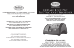 Owner`s Manual Ceramic Edge Pro™ Electric Knife
