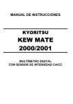 MANUAL DE INSTRUCCIONES KEW MATE 2000_2001